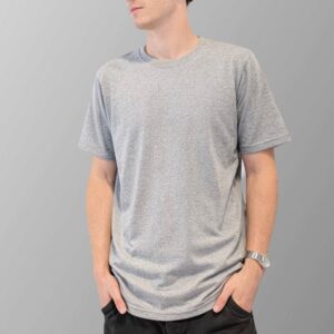 Remera REGULAR Gris Melange Claro